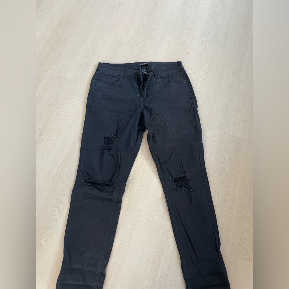 Refuge Black Ripped Skinny Jeans